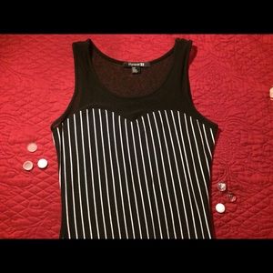 Sexy black and white stripe dress!